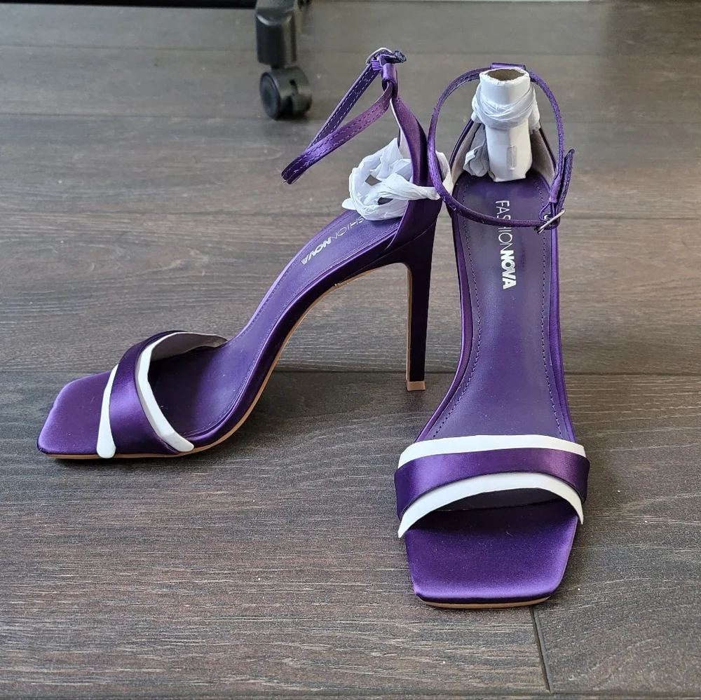 NEW Fashion Nova Satin Heels - Picture 3 of 7